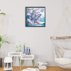 Butterfly 30*30CM(Canvas) Partial Special Shaped Drill Diamond Painting