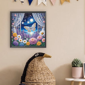 Butterfly 30*30CM(Canvas) Partial Special Shaped Drill Diamond Painting