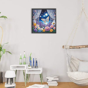 Butterfly 30*30CM(Canvas) Partial Special Shaped Drill Diamond Painting