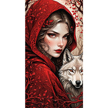 Load image into Gallery viewer, Woman In Red 40*75CM(Picture) Full Square Drill Diamond Painting
