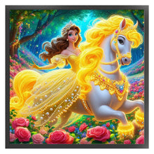 Load image into Gallery viewer, Yishu - Princess On Horseback - 40*40CM 11CT 3 Stamped Cross Stitch
