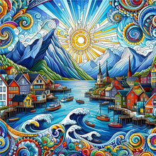 Load image into Gallery viewer, Abstract Colorful House 50*50CM(Canvas) Full Round Drill Diamond Painting
