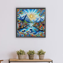 Load image into Gallery viewer, Abstract Colorful House 50*50CM(Canvas) Full Round Drill Diamond Painting
