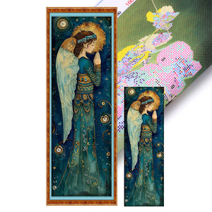 Yishu - Green-Winged Goddess - 30*90CM 11CT 3 Stamped Cross Stitch