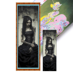 Yishu - Dark Goddess - 30*90CM 11CT 3 Stamped Cross Stitch