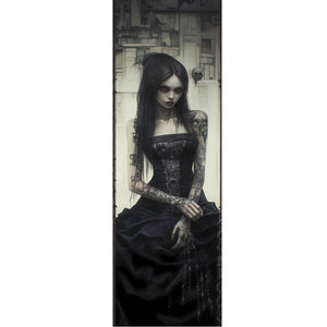 Yishu - Dark Goddess - 30*90CM 11CT 3 Stamped Cross Stitch