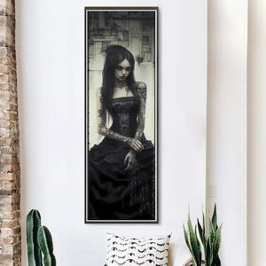 Yishu - Dark Goddess - 30*90CM 11CT 3 Stamped Cross Stitch