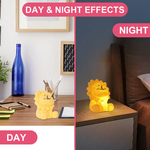 Lion Diamond Painting Night Light Diamond Painting Bedside Lamp for Kid Gift