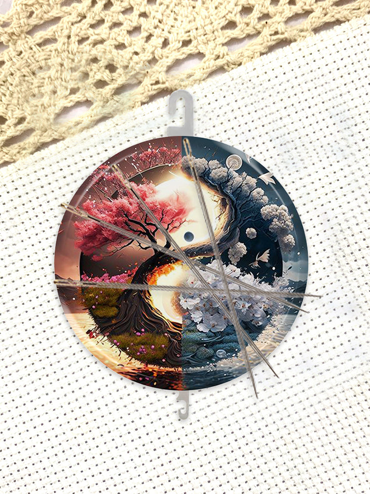 Tree of Life Cross Stitch Needle Threader 5x5CM DIY Hand Machine Sewing Tool