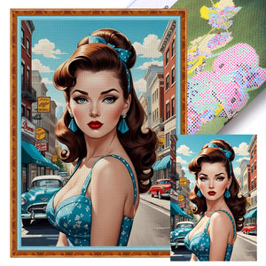 Yishu - City Beauty - 40*60CM 11CT 3 Stamped Cross Stitch