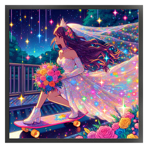 Yishu - Shining Goddess - 50*50CM 11CT 3 Stamped Cross Stitch