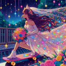Load image into Gallery viewer, Yishu - Shining Goddess - 50*50CM 11CT 3 Stamped Cross Stitch
