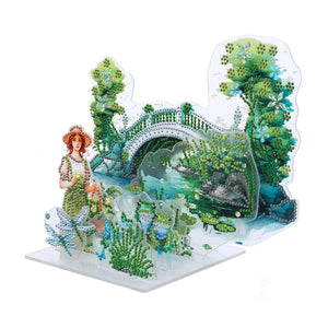 Acrylic Arch Bridge Pond Desktop Diamond Art Kits for Home Office Decor