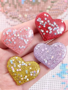 6Pcs Acrylic Heart-Shaped DIY Magnetic Diamond Painting Cover Locator Tools