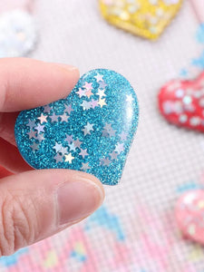 6Pcs Acrylic Heart-Shaped DIY Magnetic Diamond Painting Cover Locator Tools