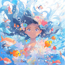 Load image into Gallery viewer, Ocean Girl 40*40CM(Picture) Full Round Drill Diamond Painting
