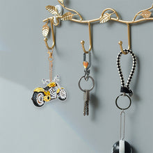 Load image into Gallery viewer, 6Pcs Motorcycle Diamond Art Keychain Ornaments Diamond Painting Keychain Kits
