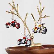 Load image into Gallery viewer, 6Pcs Motorcycle Diamond Art Keychain Ornaments Diamond Painting Keychain Kits
