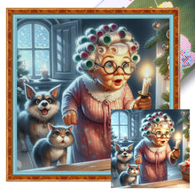 Load image into Gallery viewer, Huancan - Old Granny - 50*50CM 11CT 3 Stamped Cross Stitch
