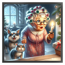 Load image into Gallery viewer, Huancan - Old Granny - 50*50CM 11CT 3 Stamped Cross Stitch

