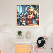 Load image into Gallery viewer, Huancan - Old Granny - 50*50CM 11CT 3 Stamped Cross Stitch
