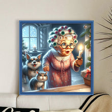 Load image into Gallery viewer, Huancan - Old Granny - 50*50CM 11CT 3 Stamped Cross Stitch

