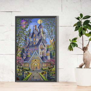 Fairy Moonlit Castle 30*50CM(Canvas) Full Round Drill Diamond Painting