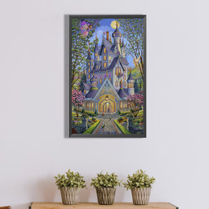 Fairy Moonlit Castle 30*50CM(Canvas) Full Round Drill Diamond Painting