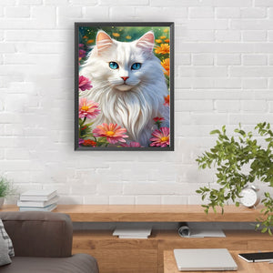 Cat 30*40CM(Canvas) Full Round Drill Diamond Painting
