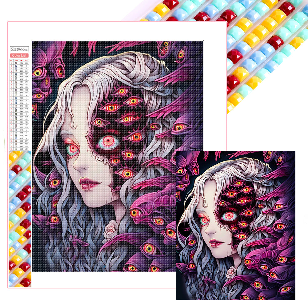 Girl With Multiple Eyes 40*50CM(Picture) Full Square Drill Diamond Painting