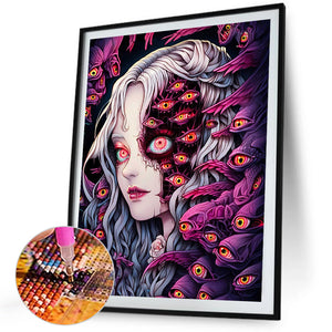 Girl With Multiple Eyes 40*50CM(Picture) Full Square Drill Diamond Painting