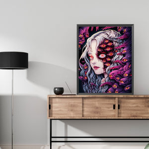 Girl With Multiple Eyes 40*50CM(Picture) Full Square Drill Diamond Painting