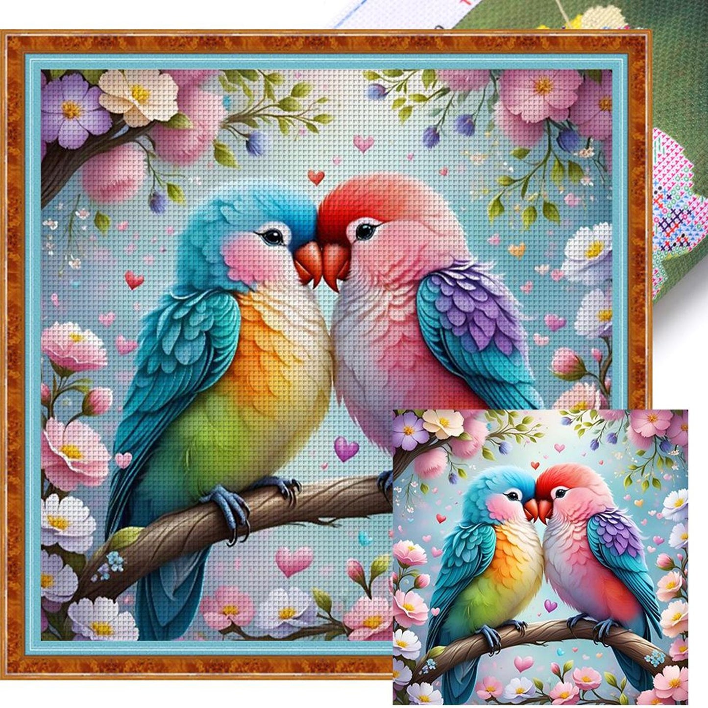 Bird - Full 11CT Stamped Cross Stitch 40x40CM - Huacan