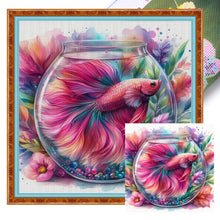 Load image into Gallery viewer, Yishu - Goldfish In A Tank - 50*50CM 11CT 3 Stamped Cross Stitch
