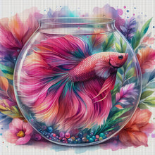 Load image into Gallery viewer, Yishu - Goldfish In A Tank - 50*50CM 11CT 3 Stamped Cross Stitch
