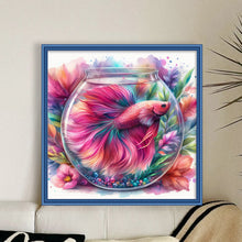 Load image into Gallery viewer, Yishu - Goldfish In A Tank - 50*50CM 11CT 3 Stamped Cross Stitch
