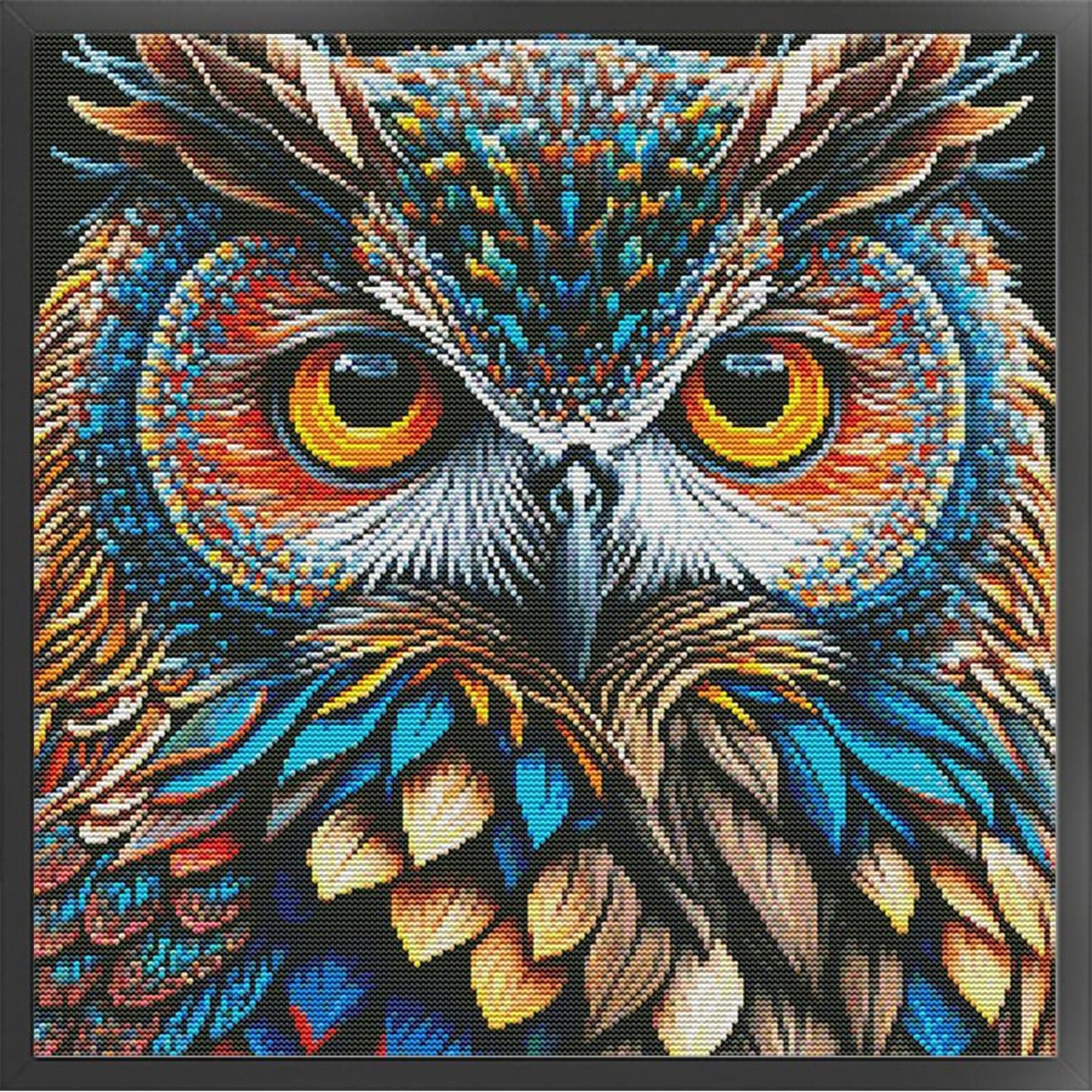 Owl - Full 14CT Counted Cross Stitch 41x41CM - Joy Sunday