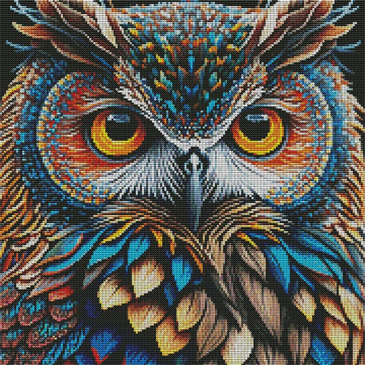 Owl - Full 14CT Counted Cross Stitch 41x41CM - Joy Sunday