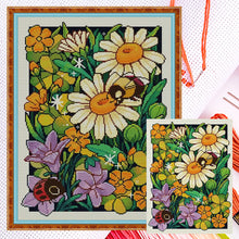 Load image into Gallery viewer, Joy Sunday - Spring Flowers - 35*47CM 14CT 2 Counted Cross Stitch
