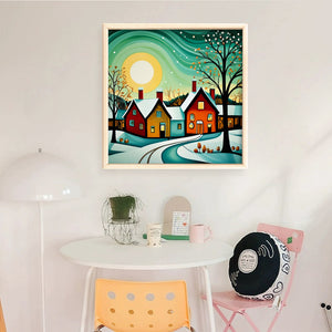 Huancan - Small Town - 40*40CM 11CT 3 Stamped Cross Stitch