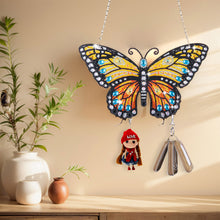 Load image into Gallery viewer, Butterfly Wood 2D/Flat DIY Home Decor Craft Kit Diamond Painting Art Hooks
