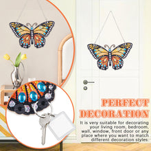 Load image into Gallery viewer, Butterfly Wood 2D/Flat DIY Home Decor Craft Kit Diamond Painting Art Hooks
