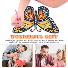 Load image into Gallery viewer, Butterfly Wood 2D/Flat DIY Home Decor Craft Kit Diamond Painting Art Hooks
