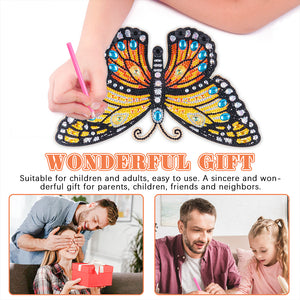 Butterfly Wood 2D/Flat DIY Home Decor Craft Kit Diamond Painting Art Hooks