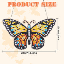 Load image into Gallery viewer, Butterfly Wood 2D/Flat DIY Home Decor Craft Kit Diamond Painting Art Hooks
