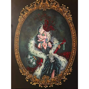 Yishu - Disney Villains - 40*56CM 11CT 3 Stamped Cross Stitch