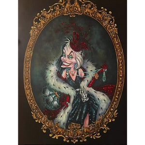 Yishu - Disney Villains - 40*56CM 11CT 3 Stamped Cross Stitch