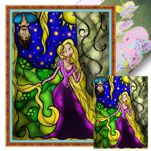 Yishu - Disney Princess Rapunzel - 50*65CM 11CT 3 Stamped Cross Stitch
