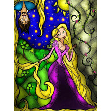 Load image into Gallery viewer, Yishu - Disney Princess Rapunzel - 50*65CM 11CT 3 Stamped Cross Stitch
