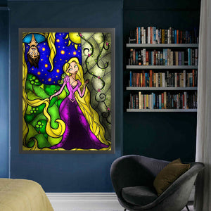 Yishu - Disney Princess Rapunzel - 50*65CM 11CT 3 Stamped Cross Stitch
